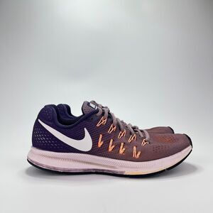 Nike Air Zoom Pegasus 33 Purple Athletic Running Shoes 831356-500 Women Size 8.5